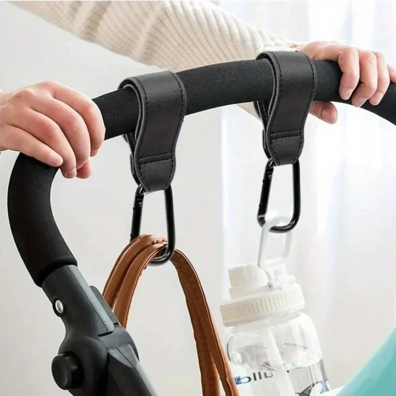 Travel Accessories For 10 Year Old Girl - Baby Stroller Hook Fashion PU Leather