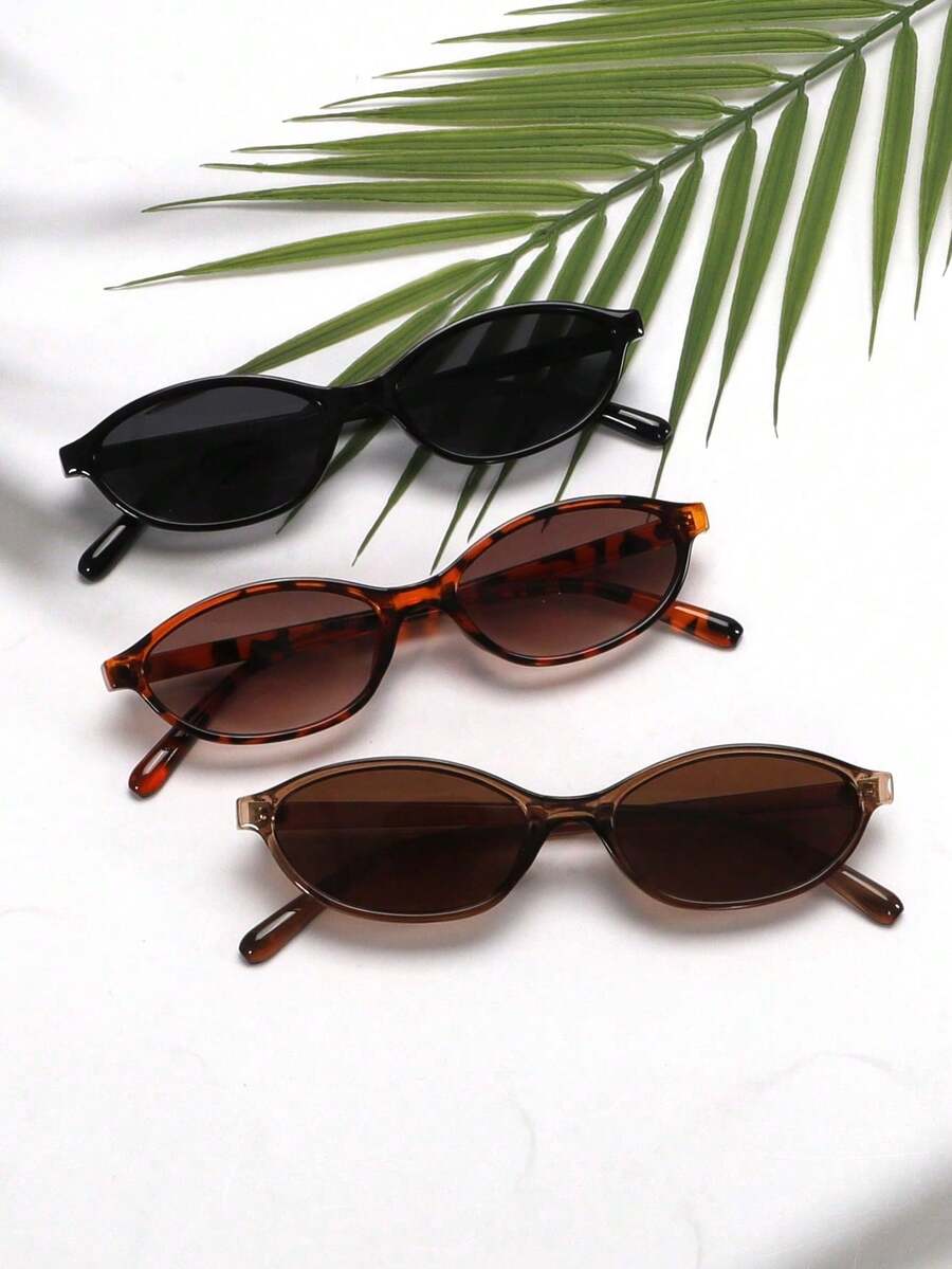 Travel Accessories For Women - 1 Pair Fashionable Small Frame Oval