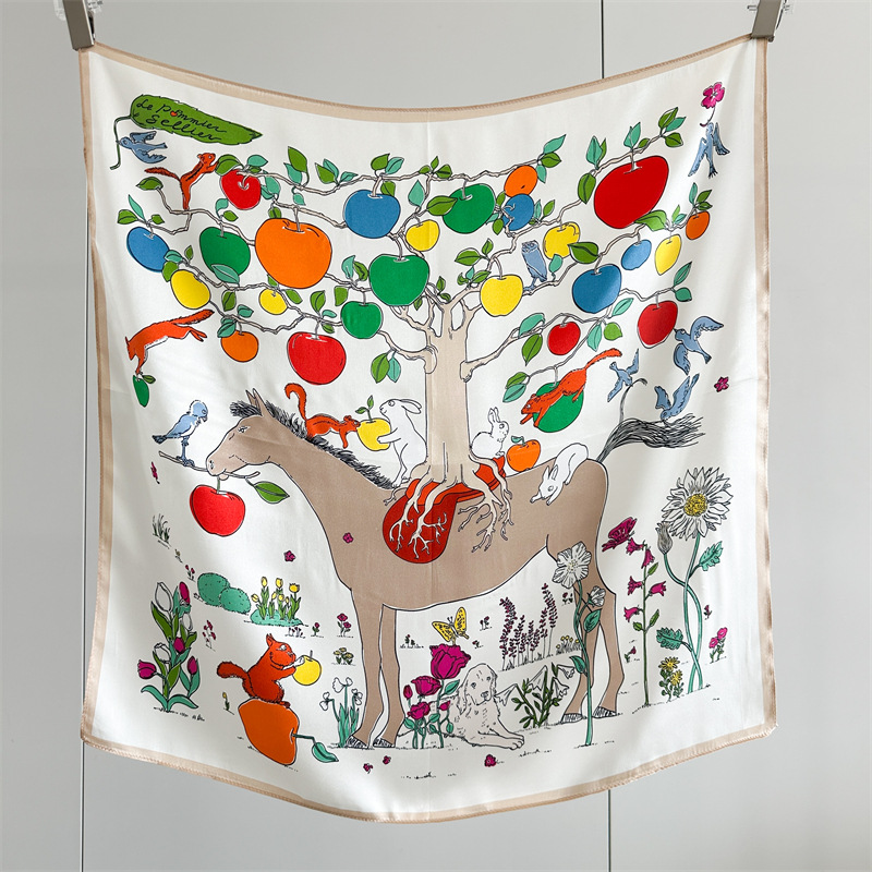 Travel Accessories Bag For Women - Horse Silk Scarf Women Spring Summer