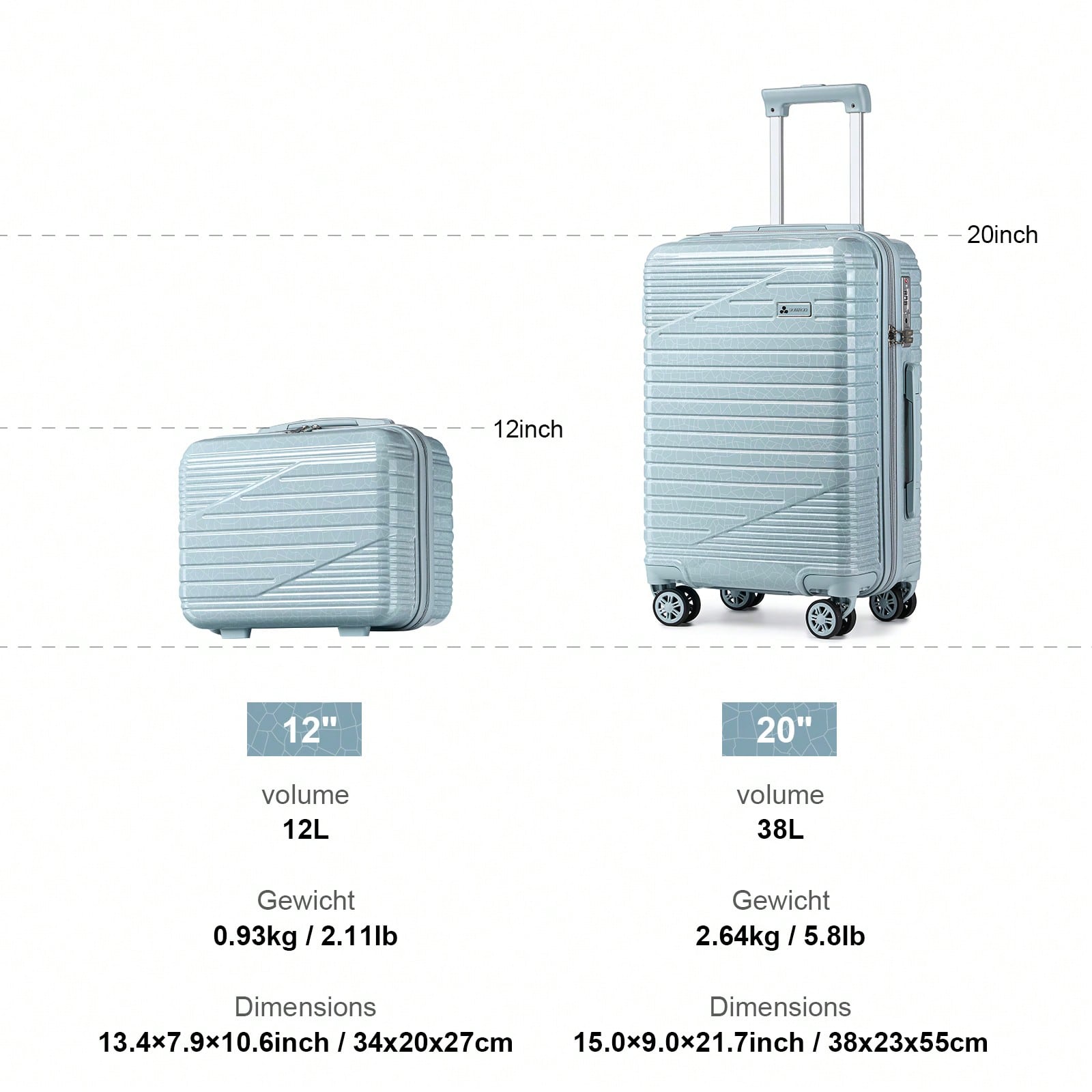 20 Inch Carry On Luggage Hards - Travel Lock Tsa Approved review and price