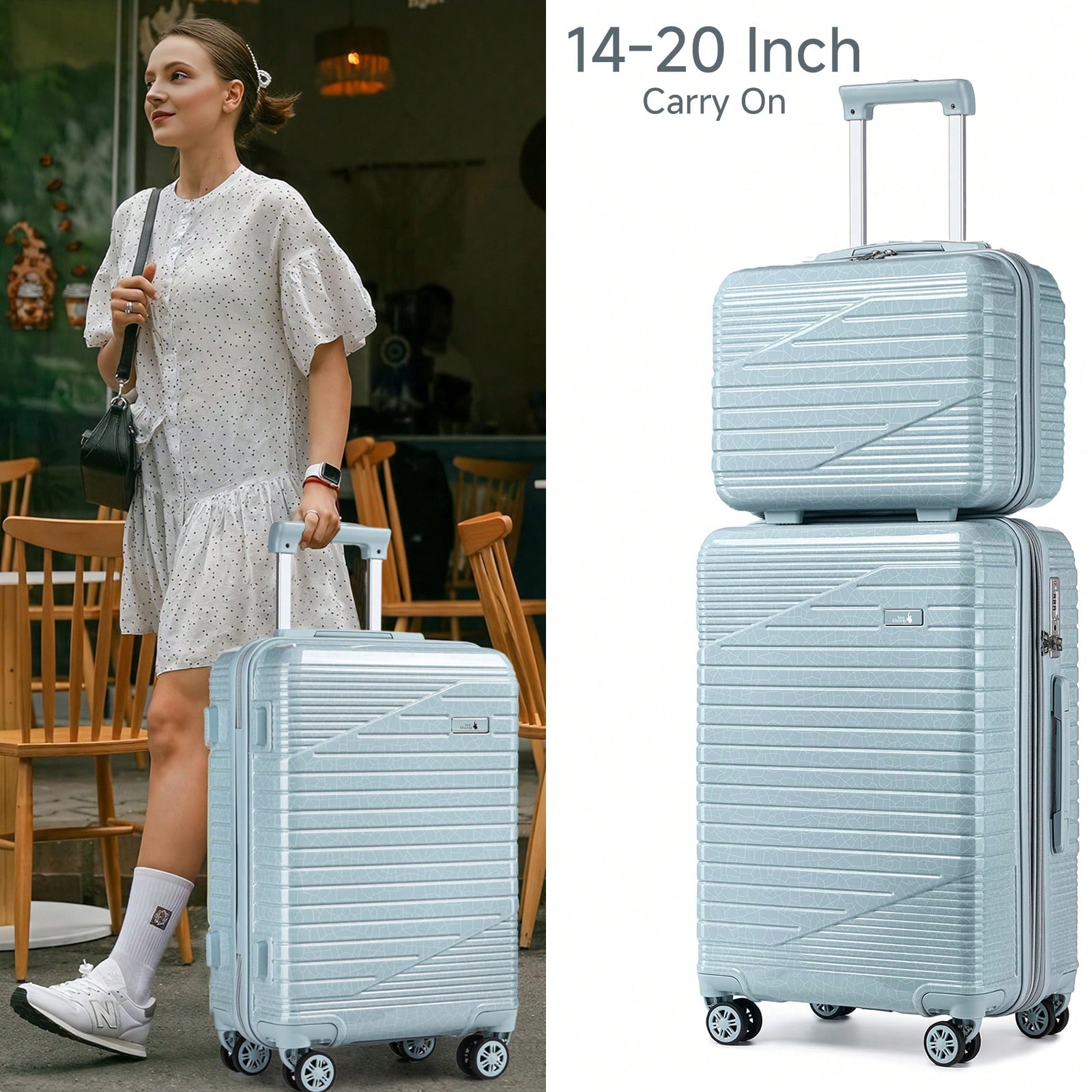 20 Inch Carry On Luggage Hards - Travel Lock Tsa Approved review and price
