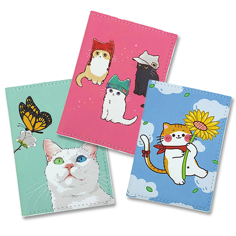 Cute Cat Pattern Passport Hold - Travel Accessories Overseas review and price