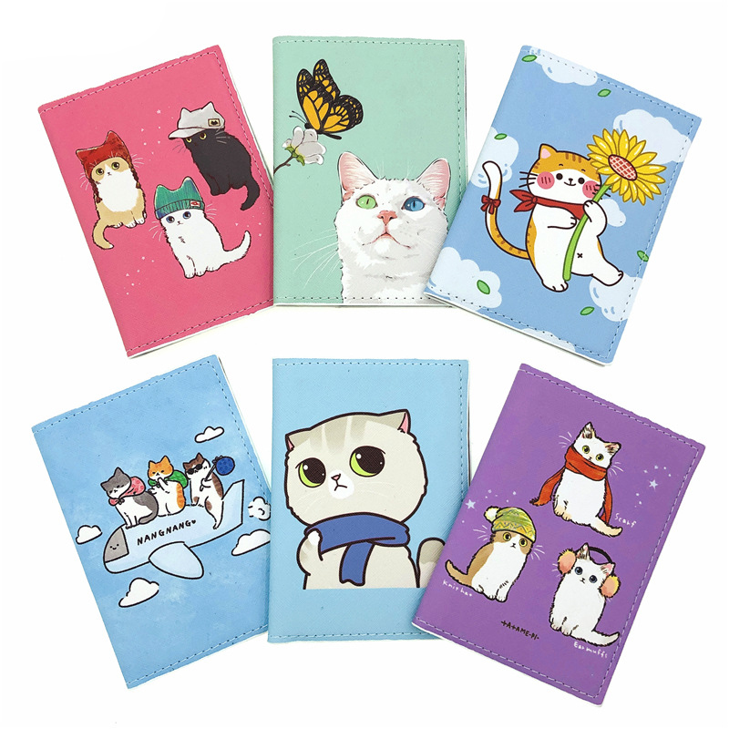 Cute Cat Pattern Passport Hold - Travel Accessories Overseas review and price