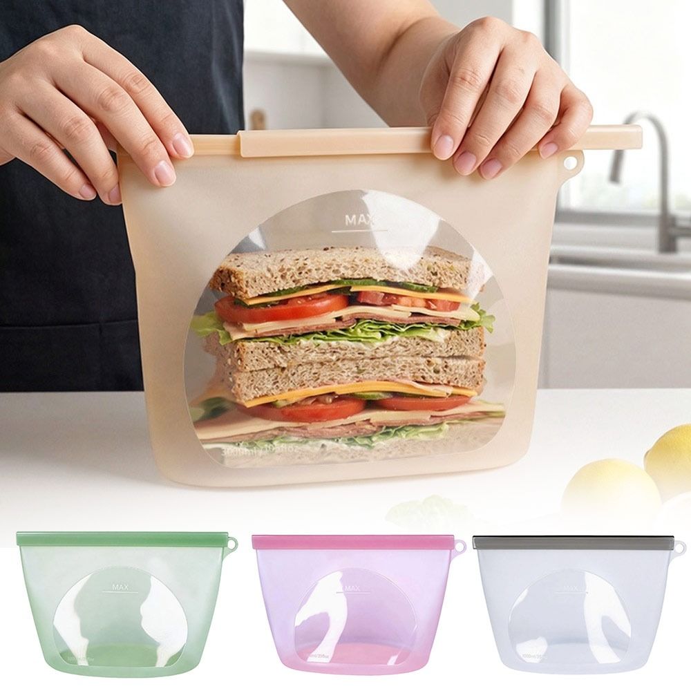 Silicone Food Preservation Bag - Reusable Zip Bag review and price