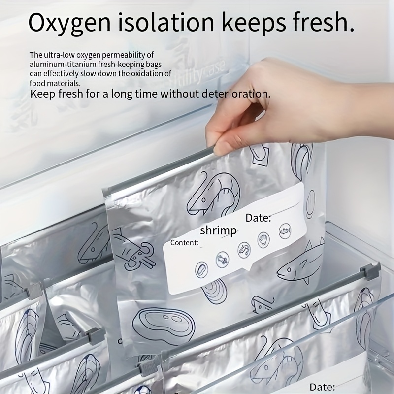 10/60pcs Aluminum Foil Storage - Reusable Zip Bag review and price