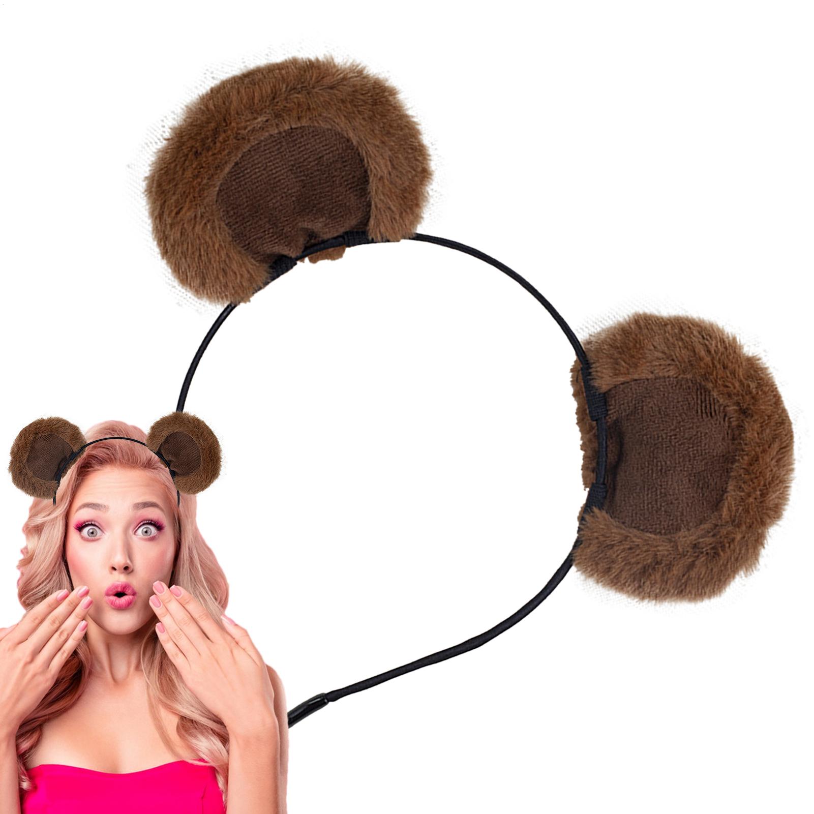 Plush Bear Ear Headbands Soft  - Travel Accessories For 10 Year Old Girl review and price