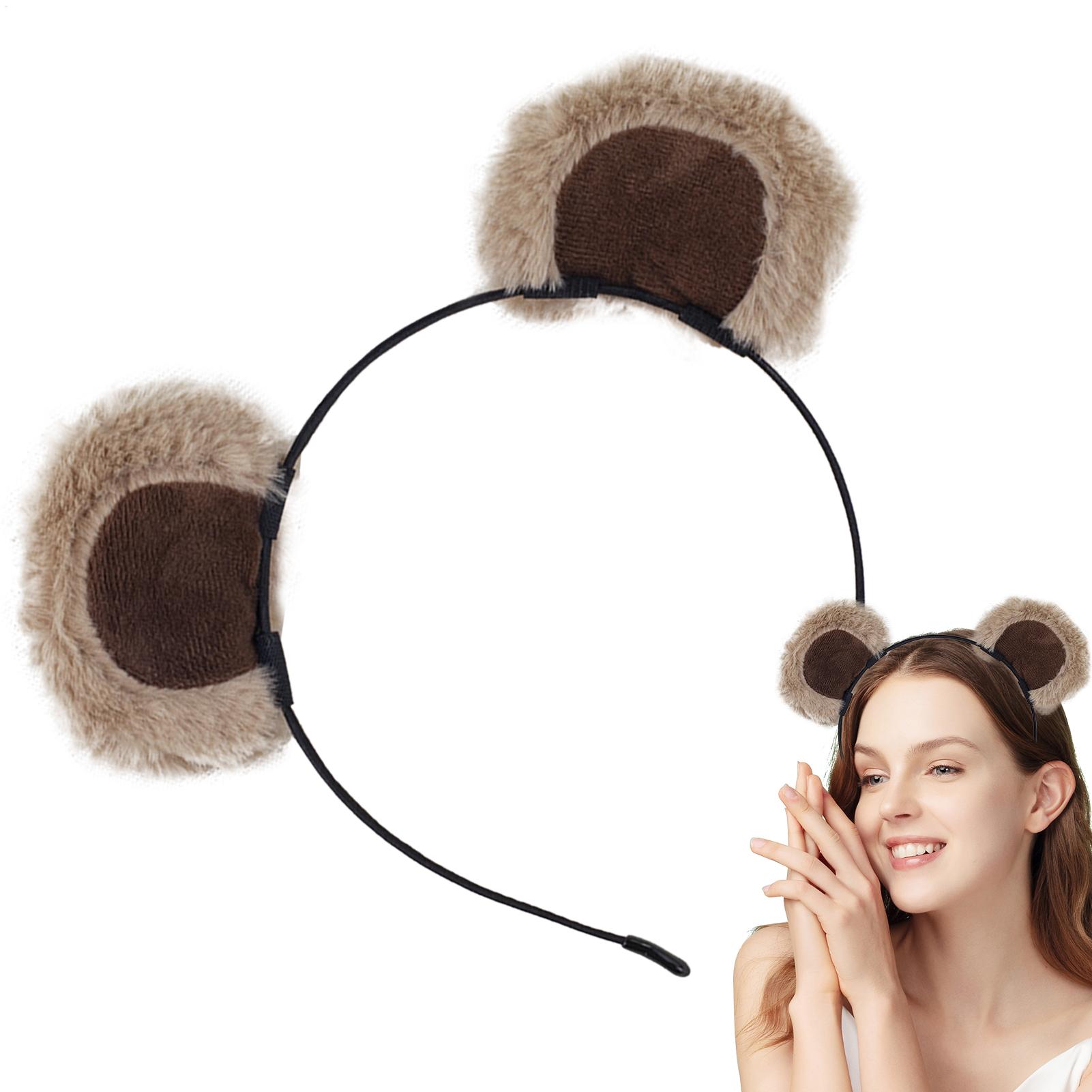 Plush Bear Ear Headbands Soft  - Travel Accessories For 10 Year Old Girl review and price