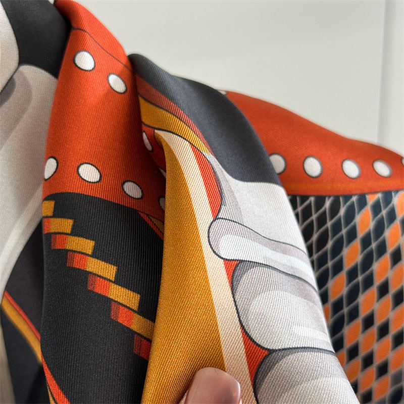 Saddle Print Silk Scarf Luxury - Travel Accessories For Women review and price