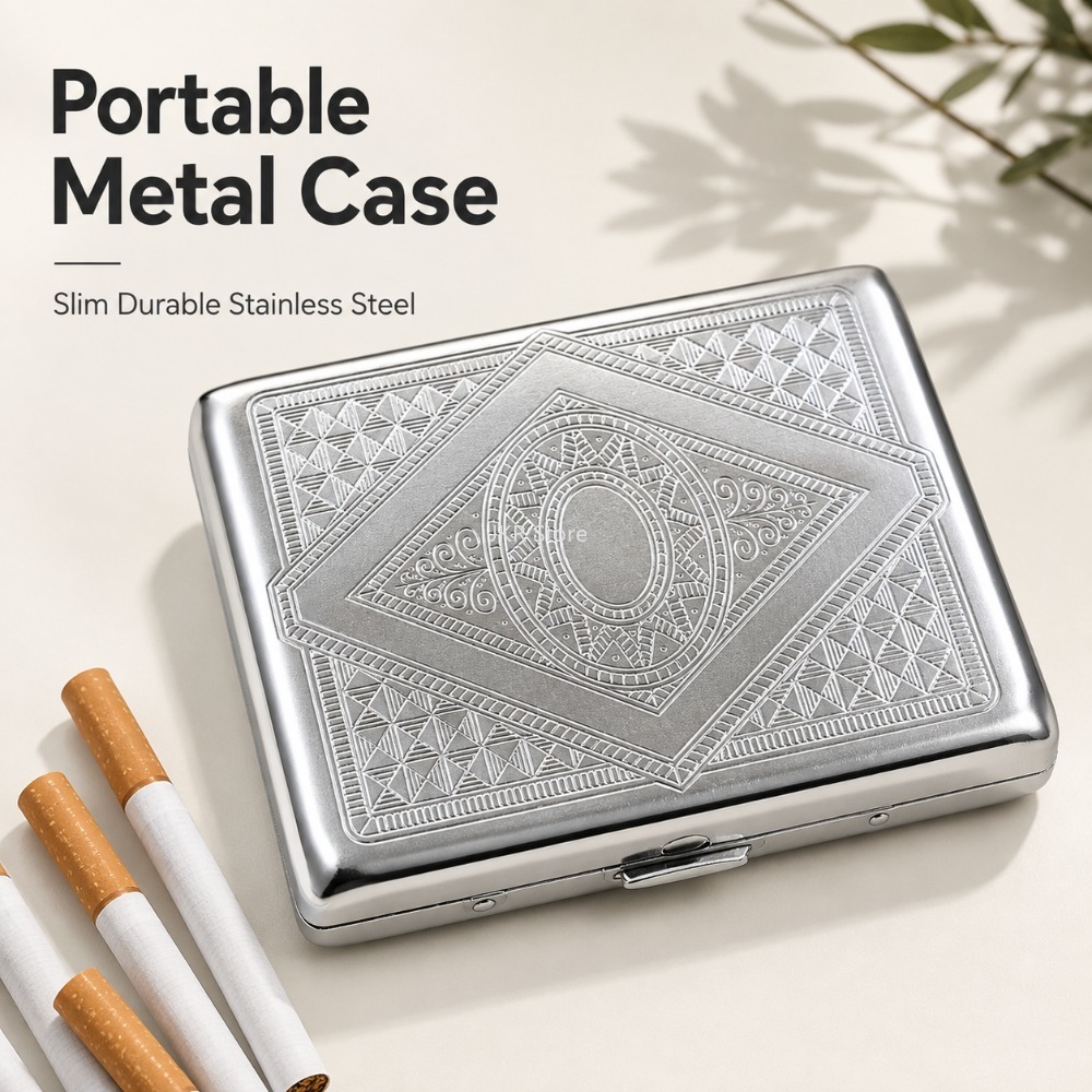 Stainless Steel Cigarette Box  - Travel Accessories For Women review and price
