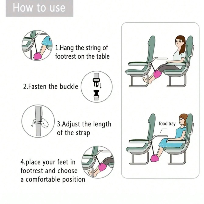 Portable Adjustable Footrest H - Travel Accessories Long Flight review and price