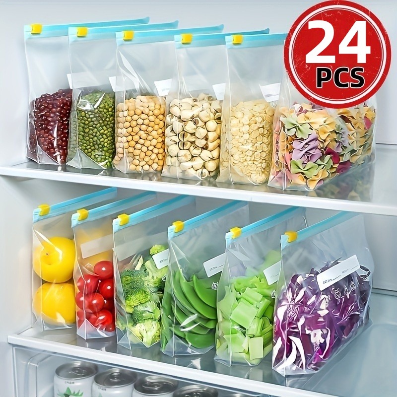 24Pcs Reusable Ziplock Food St - Reusable Zip Bag review and price
