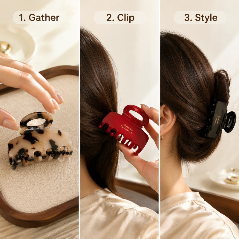 French Medium Hair Claw Clips  - Travel Accessories For Elderly review and price
