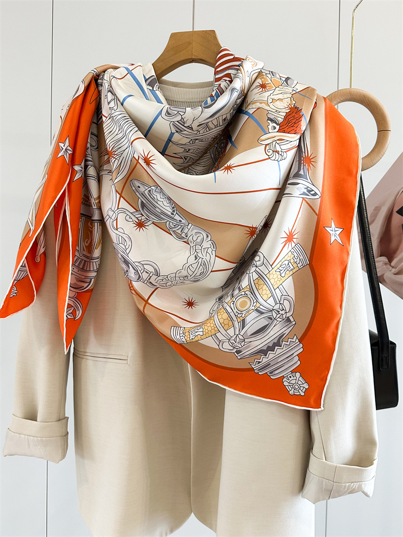 Luxury Brand Scarf Large Silk  - Travel Accessories For Women review and price