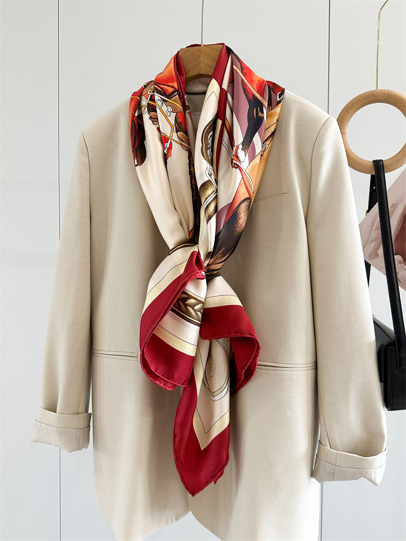 Horse Silk Scarf Luxury Design - Travel Accessories For Women review and price