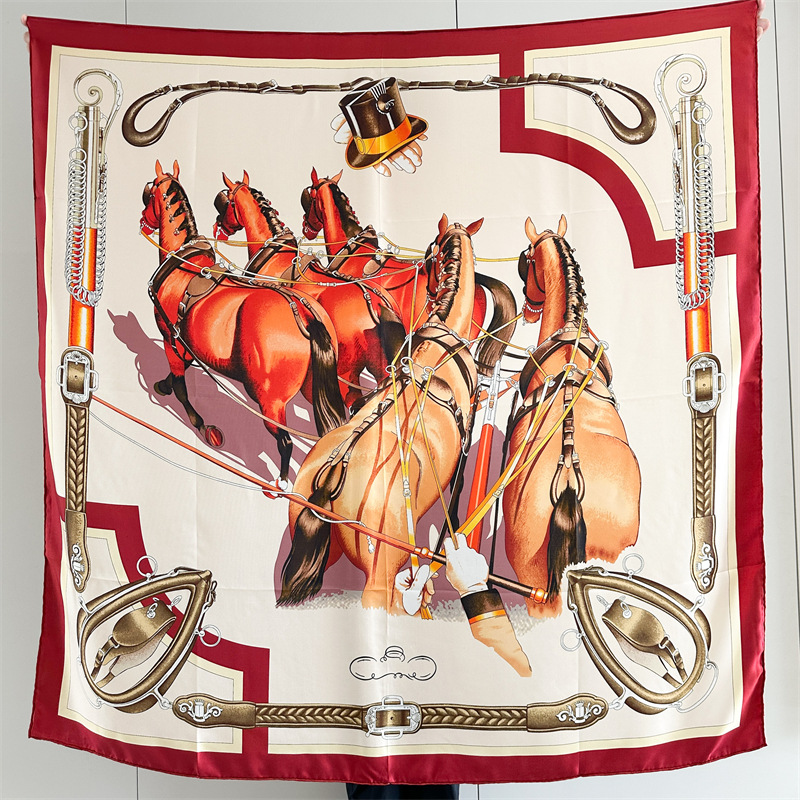 Horse Silk Scarf Luxury Design - Travel Accessories For Women review and price