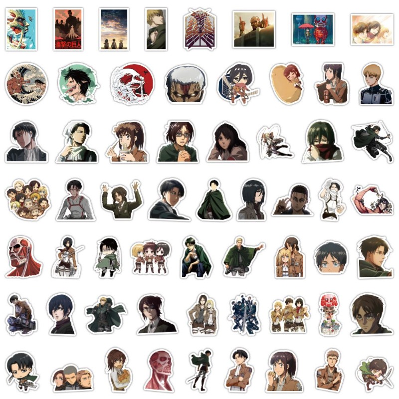60Pcs Attack on Titan Anime St - Sticker Luggage Decorative review and price