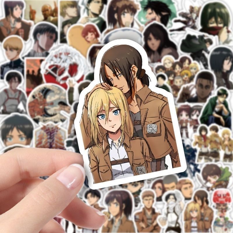 60Pcs Attack on Titan Anime St - Sticker Luggage Decorative review and price
