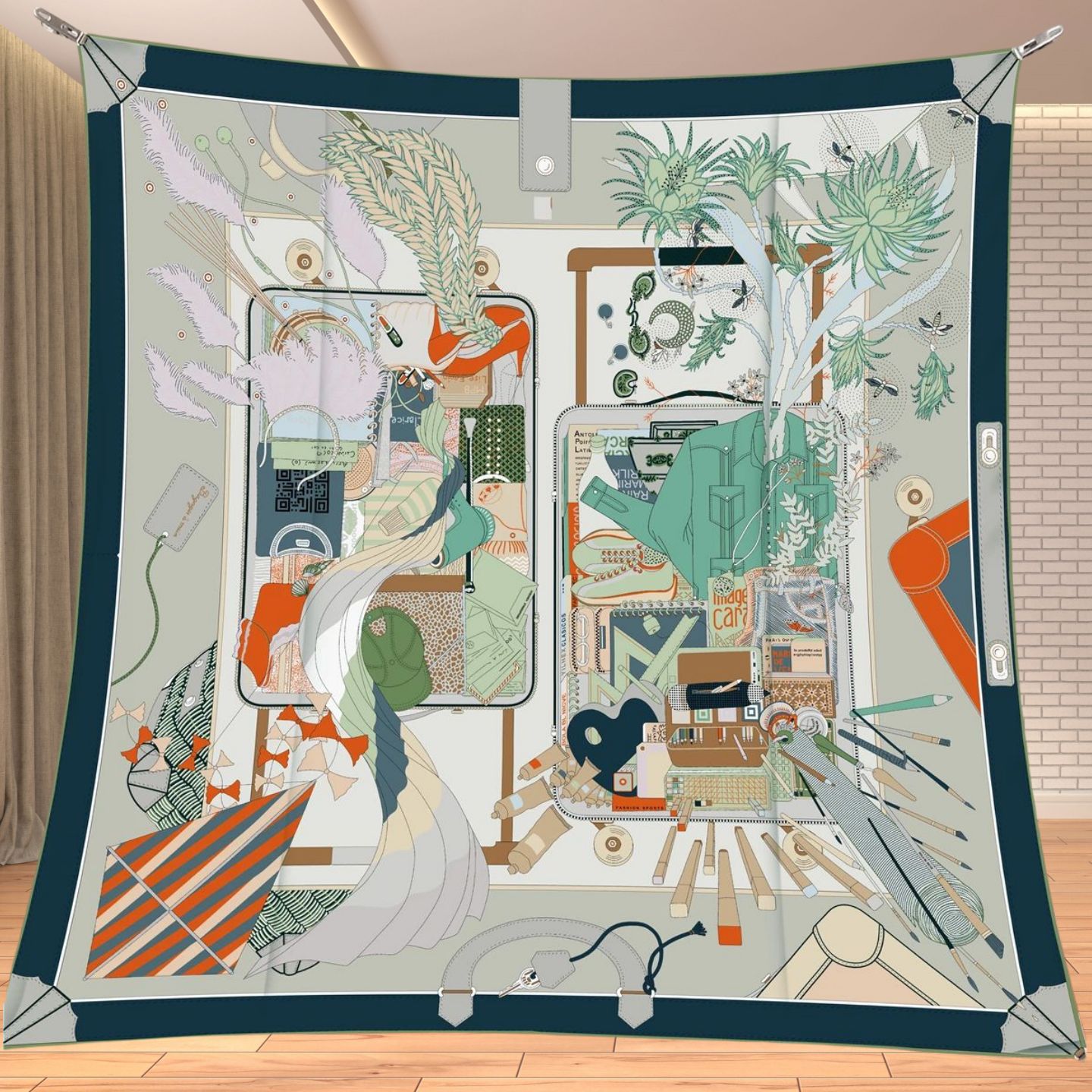 90cm Twill Silk Like Square Sc - Travel Accessories For Women review and price