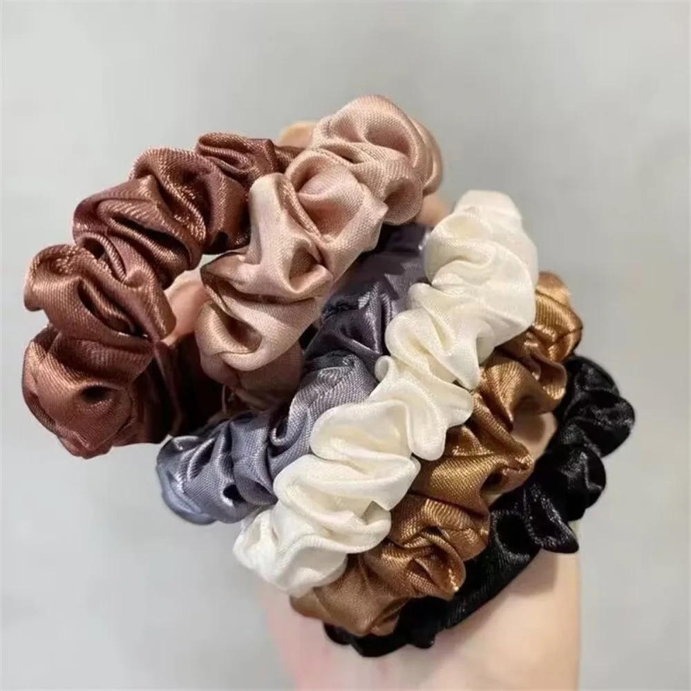 6Pcs Soft Satin Hair Scrunchie - Travel Accessories For Girls review and price