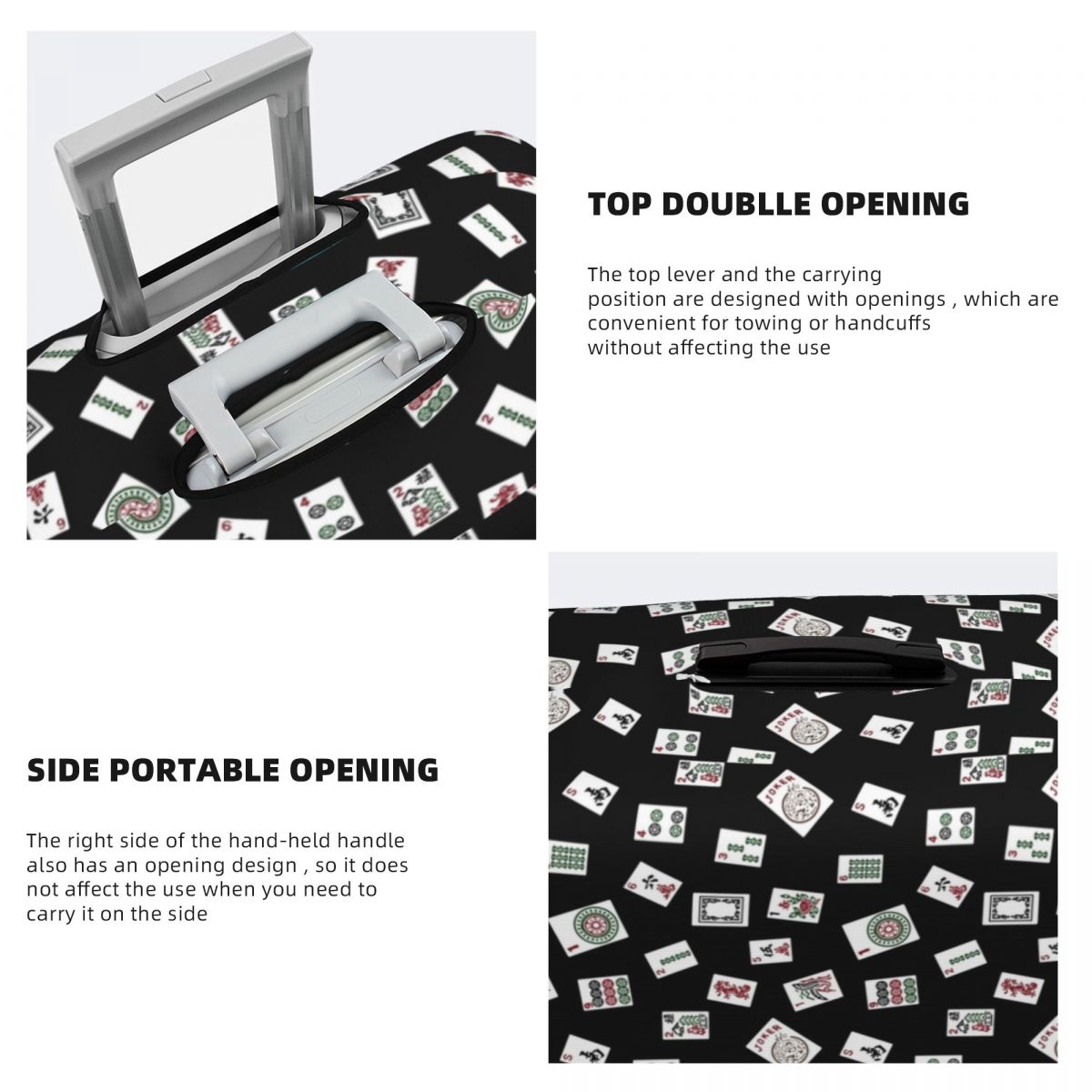 Black Mahjong Suitcase Cover F - Travel Accessories To 3D Print review and price