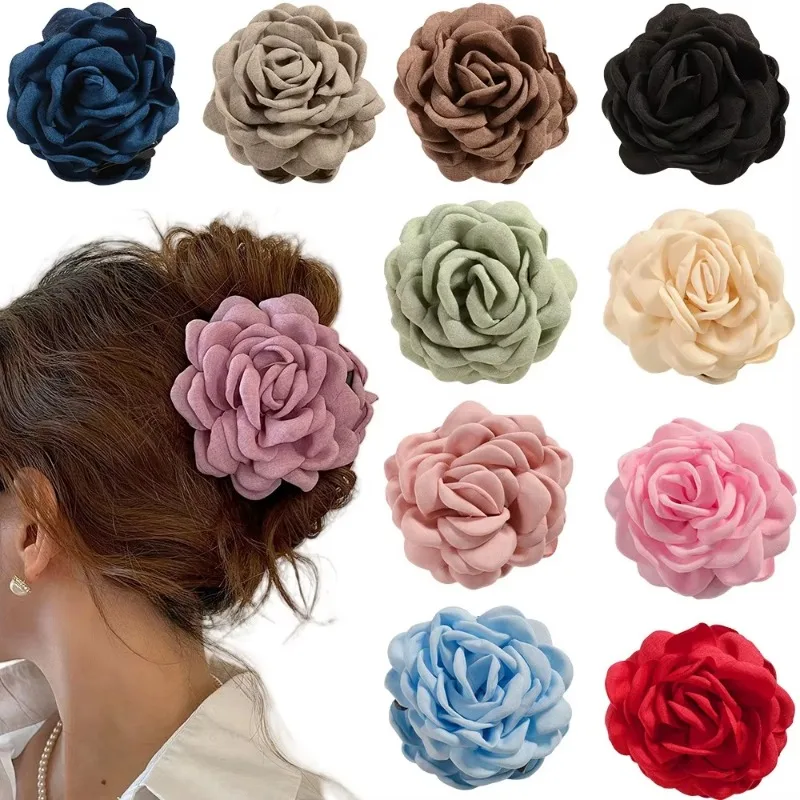 French Fabric Rose Flower Hair - Travel Accessories For Girls review and price