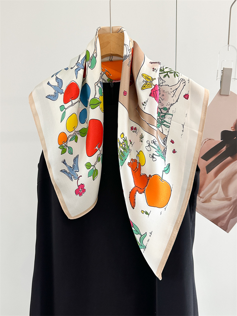 Horse Silk Scarf Women Spring  - Travel Accessories Bag For Women review and price