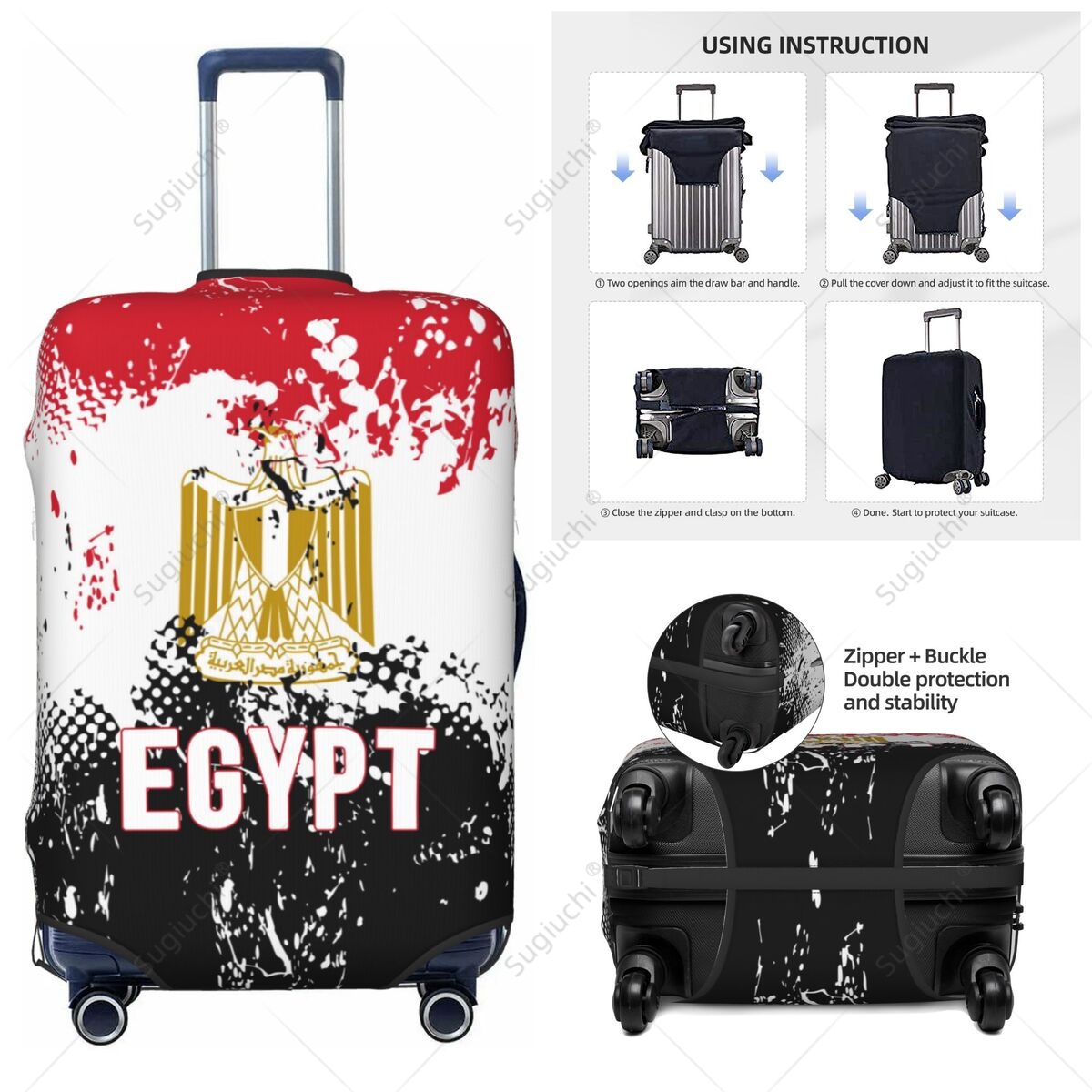 Egypt Flag Luggage Cover Suitc - Travel Accessories Egypt review and price