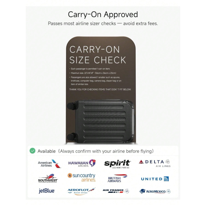 20 Inch Carry On Luggage 22x14 - Travel Lock Tsa Approved review and price