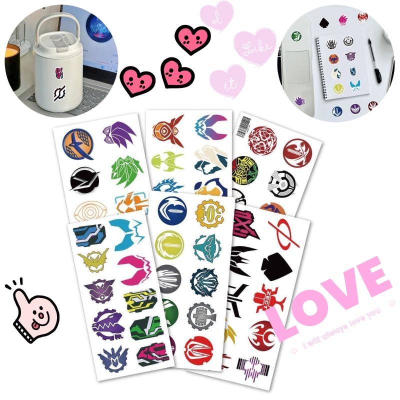 60 Sheets Kamen Rider Logo Sti - Sticker Luggage Decorative review and price